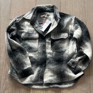 Vintage Havana Kids Black and White Plaid Button Down Shirt